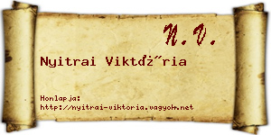 Nyitrai Viktória névjegykártya